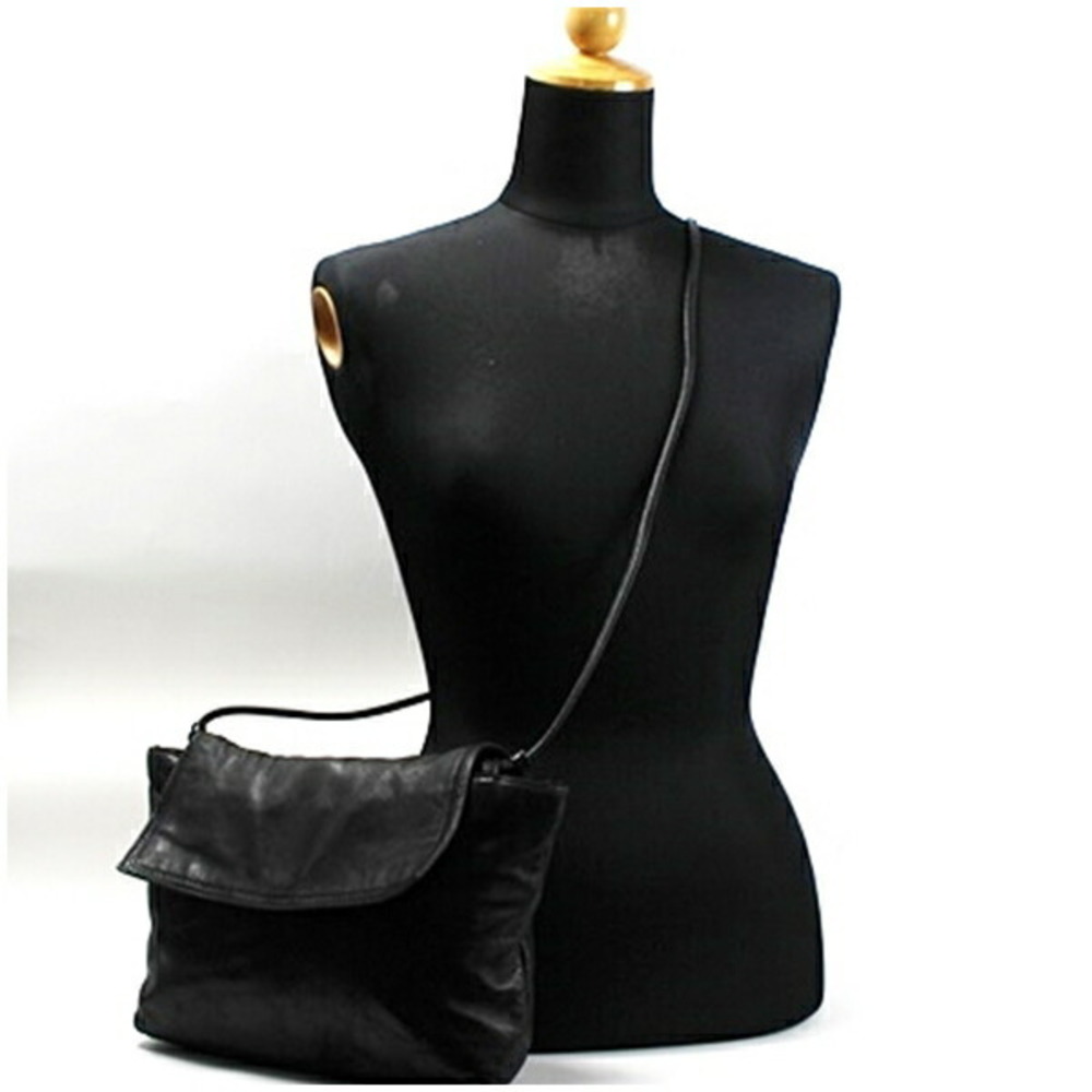 Loewe Black Crossbody Soft Bag Pochette Leather Shoulder Anagram - Picture 3 of 3
